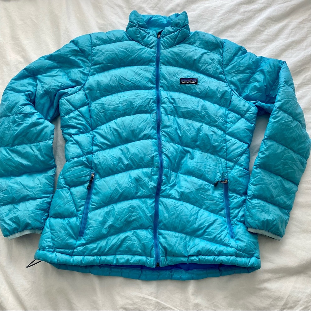 Blue Patagonia Goose Down Coat
